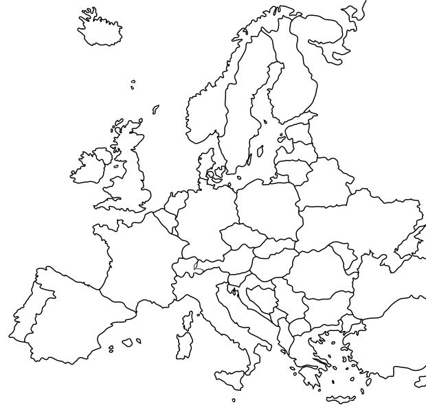 Europe Countries Visited Map